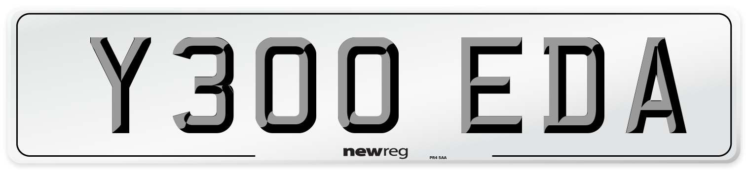 Y300 EDA Number Plate from New Reg